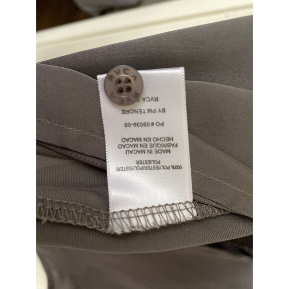 RVCA Gray Satiny Poly Blouse Keyhole Under Back Collar, Shirt Tails, Size XS/S - Picture 5 of 11
